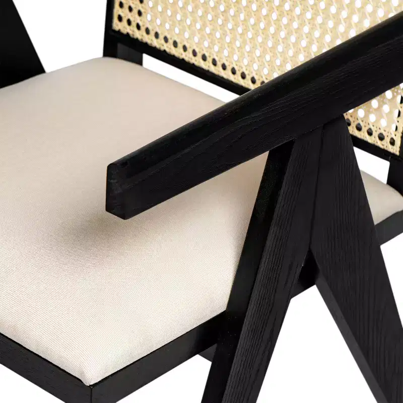 Christopher Knight Home Randall Rubberwood and Cane Upholstered Arm Dining Chair(Set of 2)