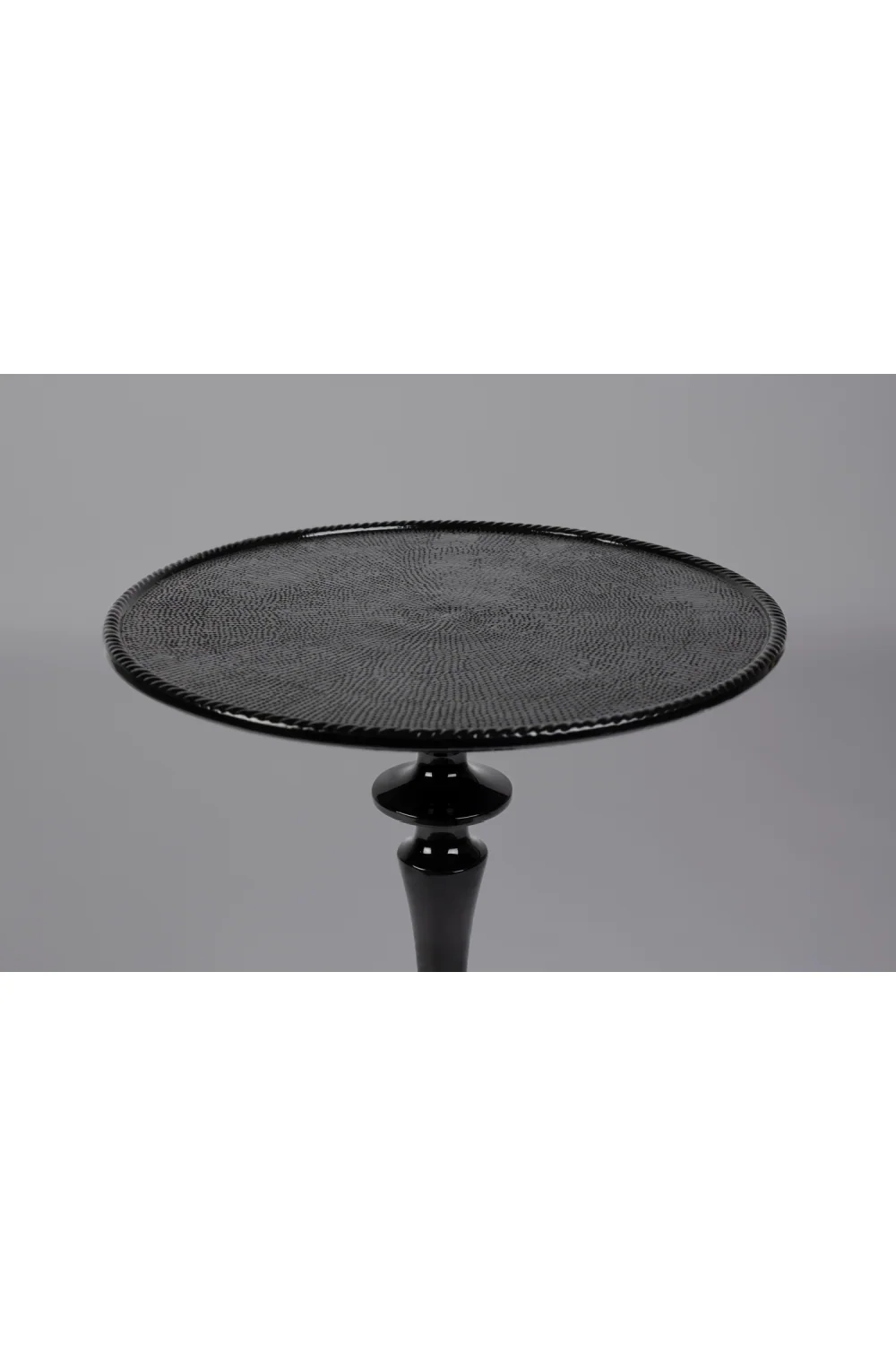 Black Pedestal Side Table