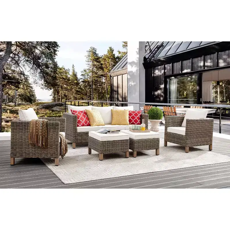 5 Piece Conversaiton Patio Sets with Cushions