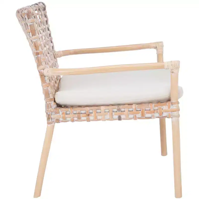 Collette Rattn Accent Chair W/ Cushion - ACH6515 - Safavieh