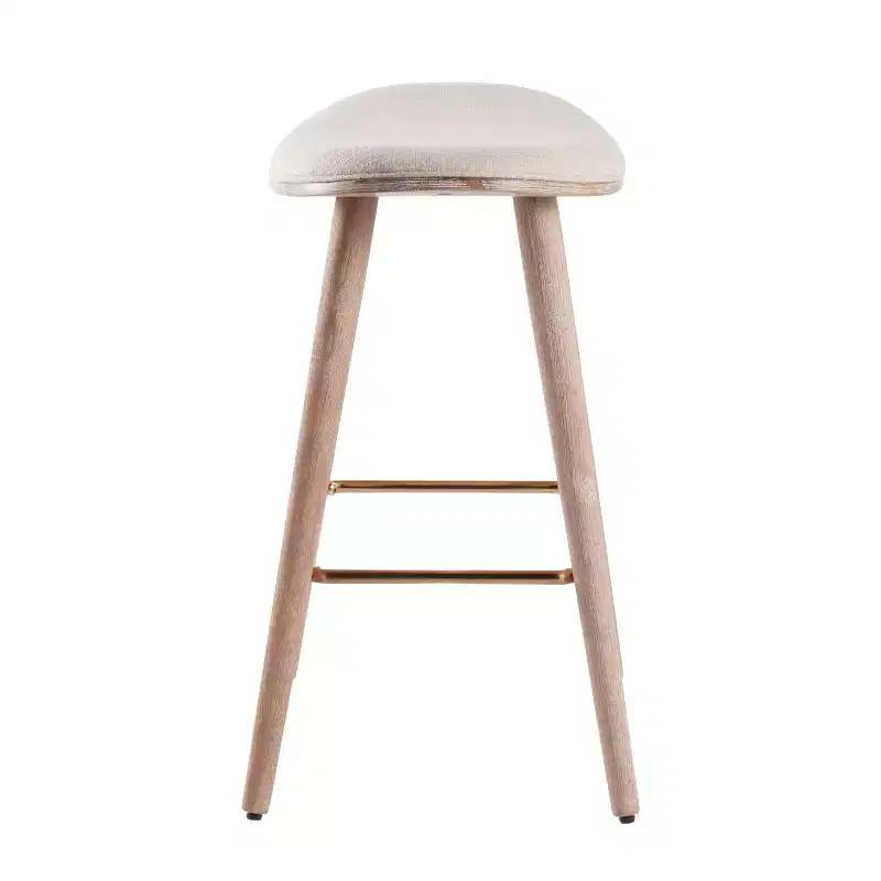 Set of 2 26 Saddle Counter Height Barstools with Faux Leather - LumiSource