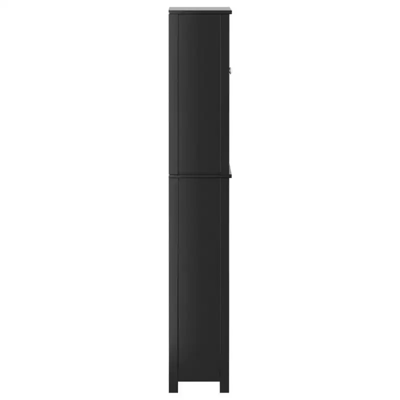 vidaXL BERG Washing Machine Cabinet Black 29.9x10.6x64.8 Solid Wood