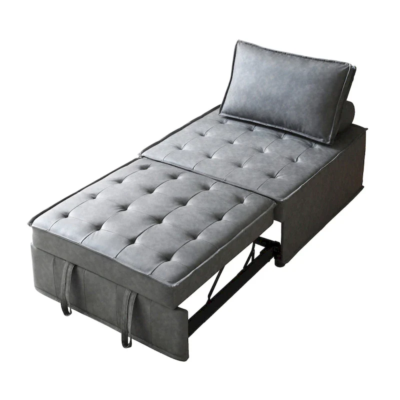 Convertible Ottoman Sofa Bed with Removable Backrest