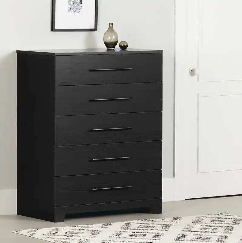 5-Drawer Chest - Black Oak