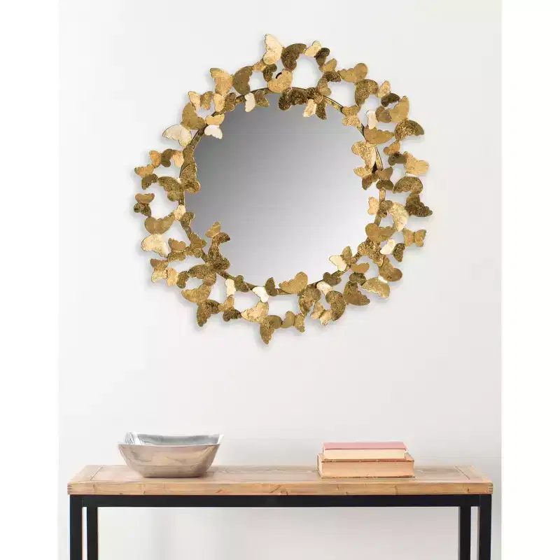 Butterfly Mirror - 27 x 27 - MIR4083 - Gold