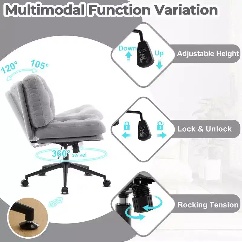 25.2 Inch Make Up Task Office Chair