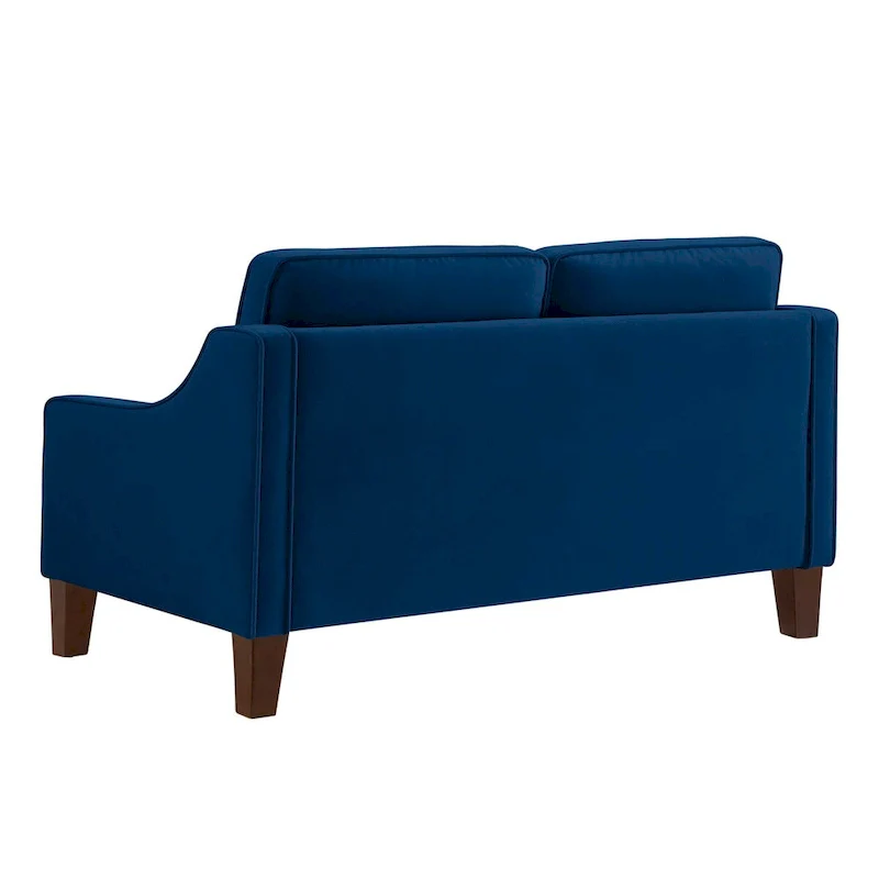 Velvet Loveseat Sofa with Square Arms, 51.5