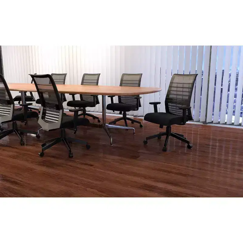 Mesh Task Chair Black - Synchro-Tilt, Adjustable Arms, 275lbs Capacity