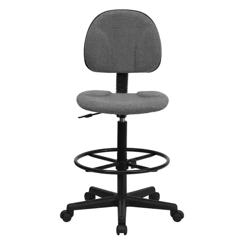 Adjustable Drafting Chair – Two Cylinder Heights, Mid-Back, Upholstered, 250 lb Capacity