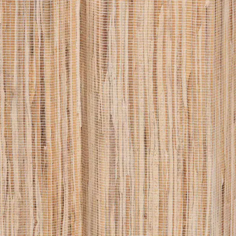 Woven Grasscloth End Table, Natural Finish, Boho Side Table for Living Room & Bedroom