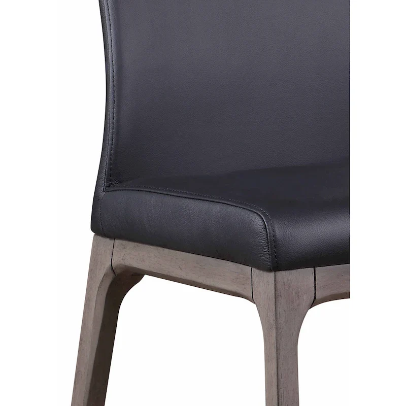 Somette Modern Contour Back Side Chair with Wood Base, Set of 2