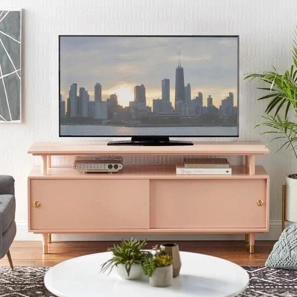 Mid-Century Modern Wood TV Stand