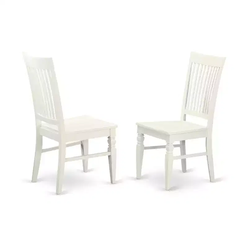 HomeStock Renaissance Rhapsody Dining Wood Seat Chair with Slatted Back