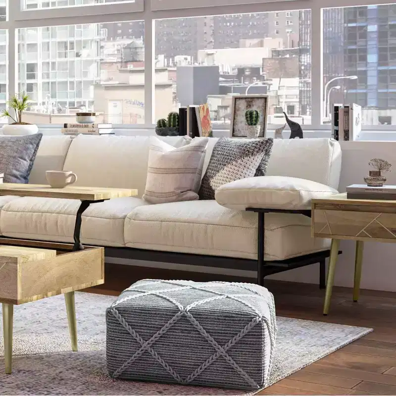 Woodley Square Pouf - WyndenHall