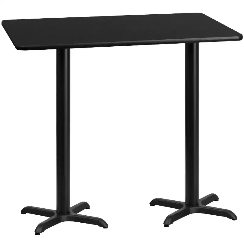 30''x60'' Bar Height Rectangular Table – Black / Mahogany / Natural / Walnut, Seats up to 6