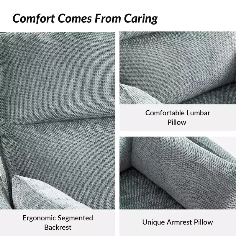 Julius 38 Power Rocking Swivel Nursery Recliner with USB | HULALA HOME