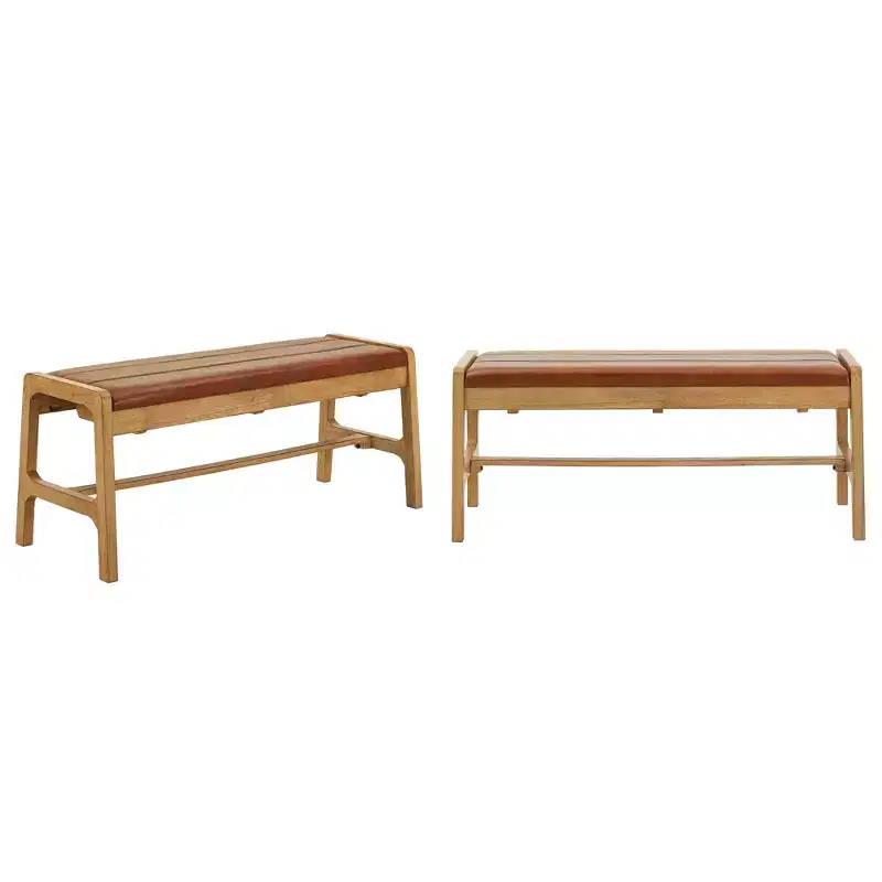 Modern Scandinavian Wood Finish Bench