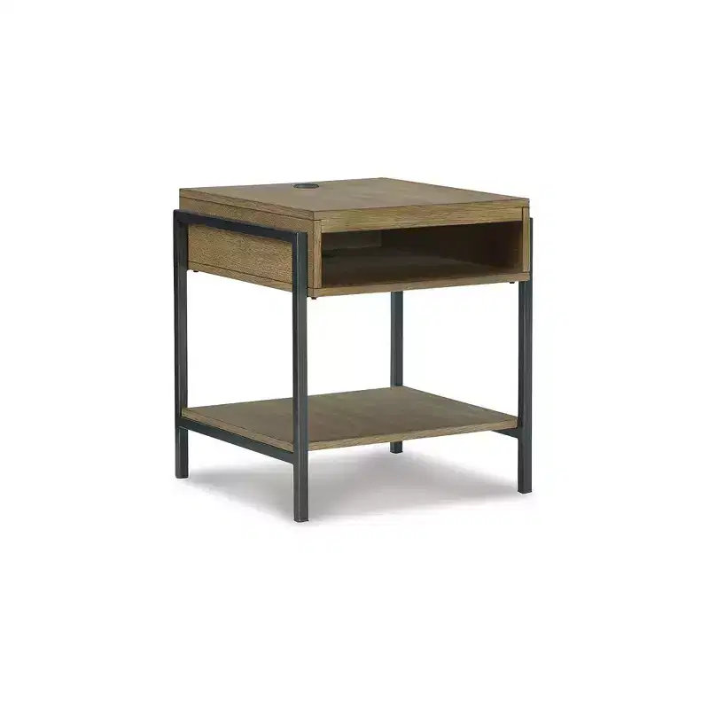 Signature Design by Ashley Contemporary Fridley End Table Brown/Black