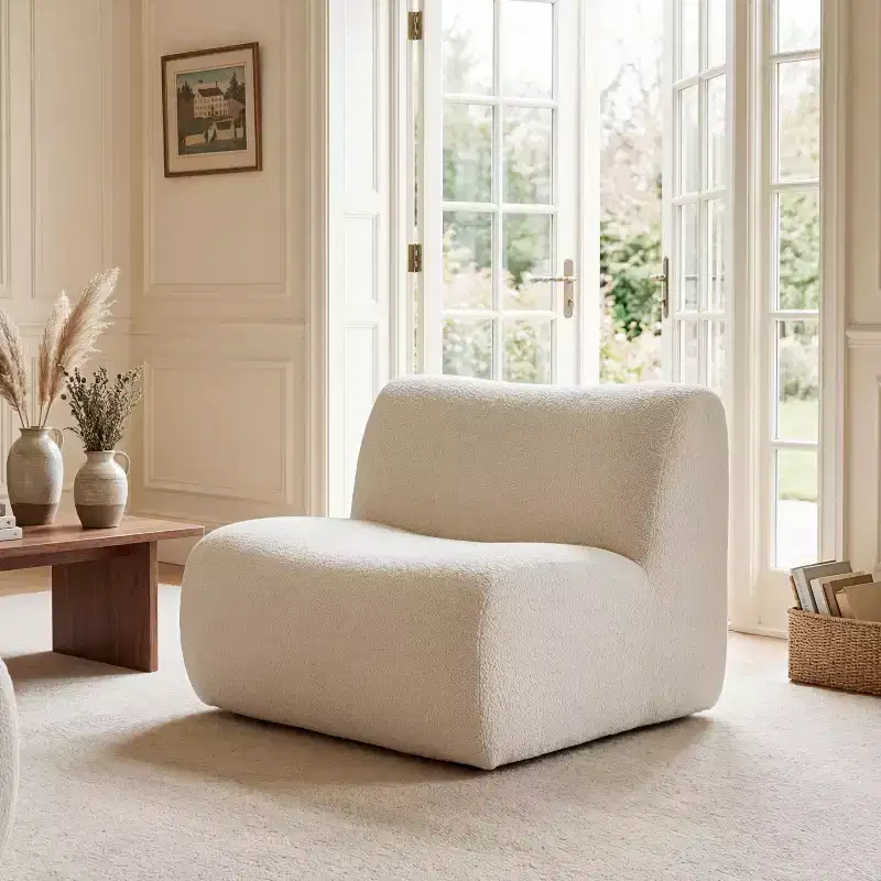 Christopher Knight Home Crinti Modern Modular Armless Accent Chair with Foam Cushion