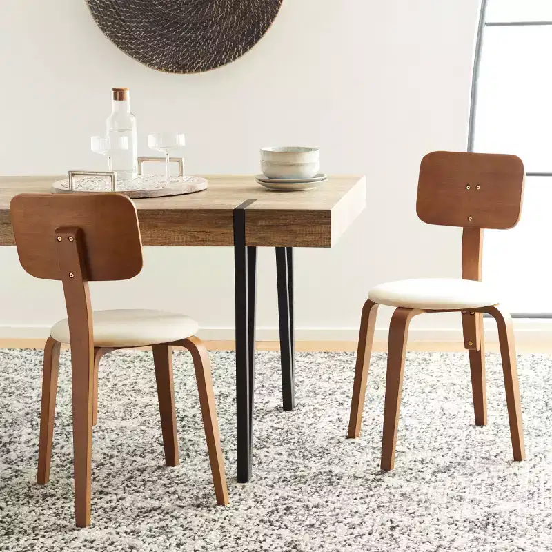 Jo Stackable Upholstered Dining Chairs (Set of 2) - DCH1010 - Safavieh