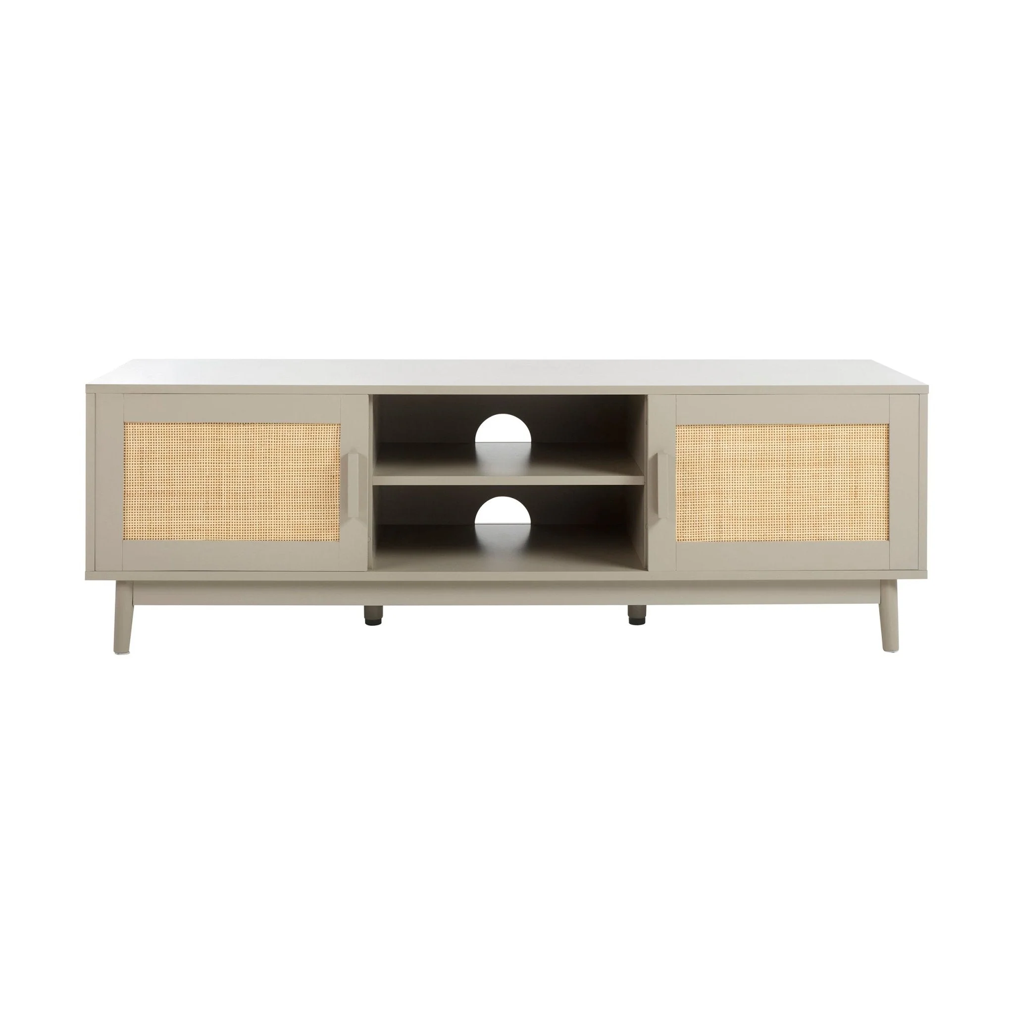 Modern Taupe Painted TV Unit with Clean Lines for TVs up to 60 Inch for Living Room