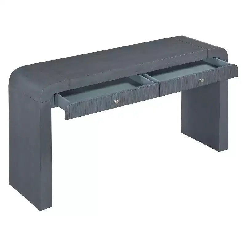 Whisen Rustic Console Table Entryway Table Side Table with Fluted Drawer Front