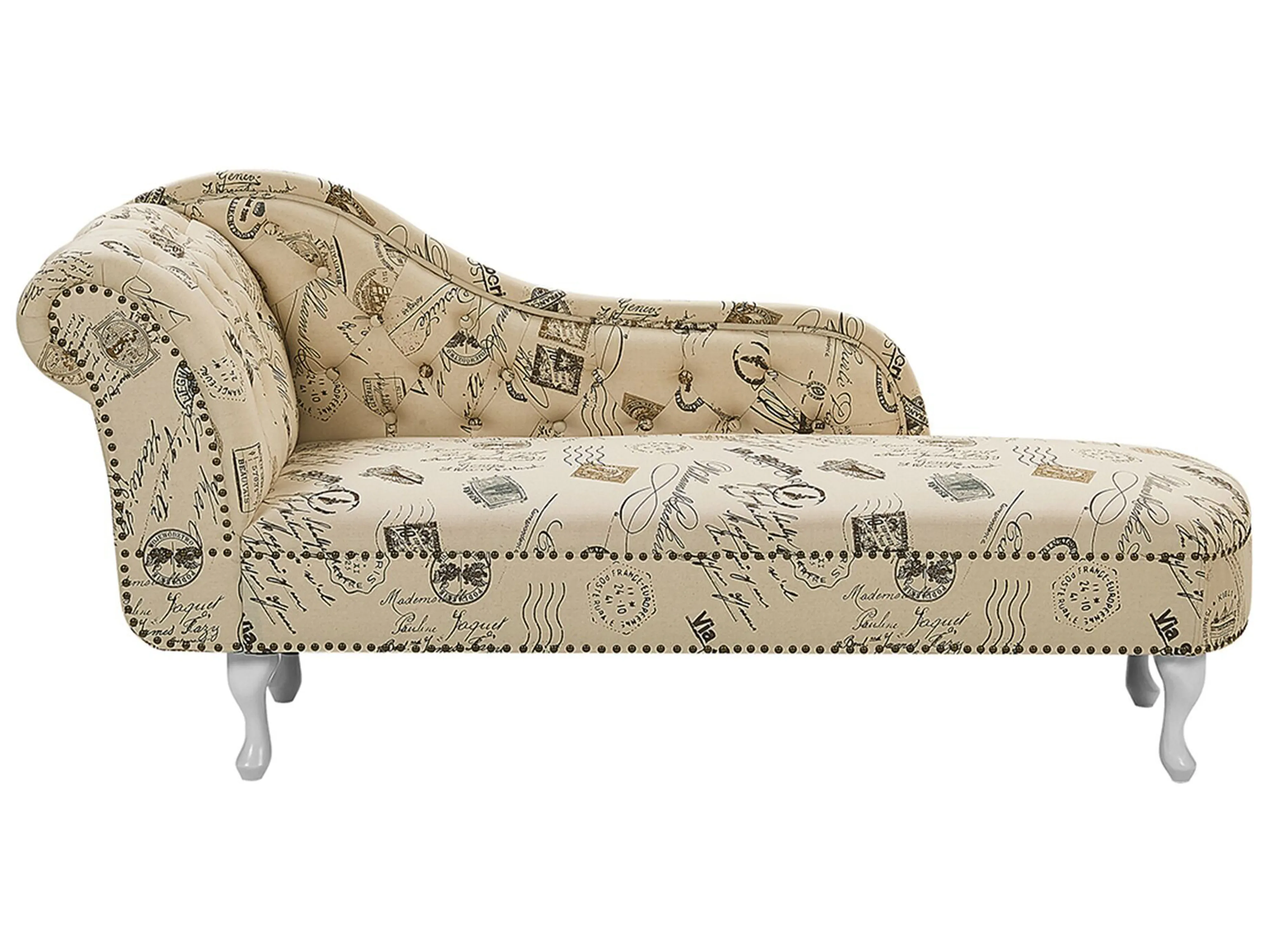 Chaise longue versione sinistra Tessuto Beige