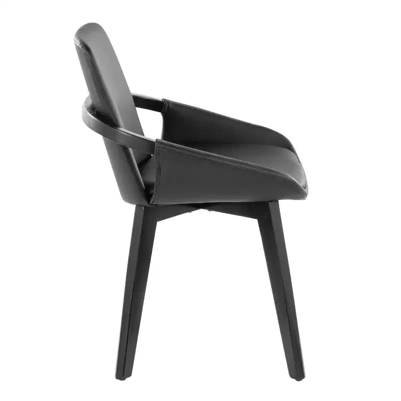LumiSource Cosmo Chair Black Bamboo/Black PU