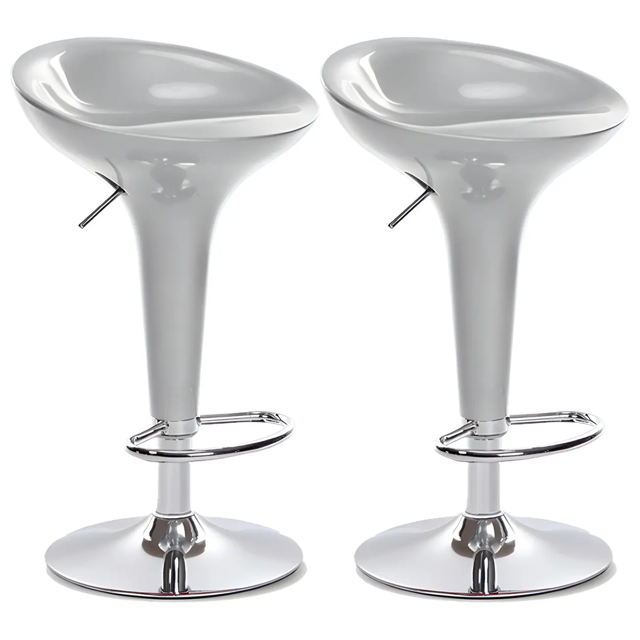 Plastic Chrome Swivel Bar Stool Height Adjustable