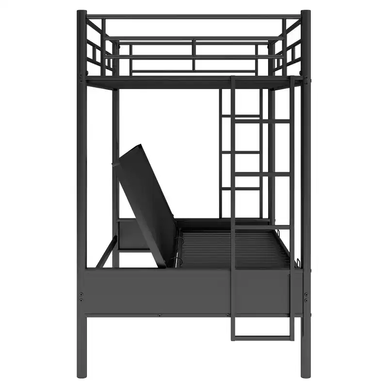 Metal Twin over Full Bunk Bed with Adjustable Lower Bunk 72''H x 78''W x 41.4''D