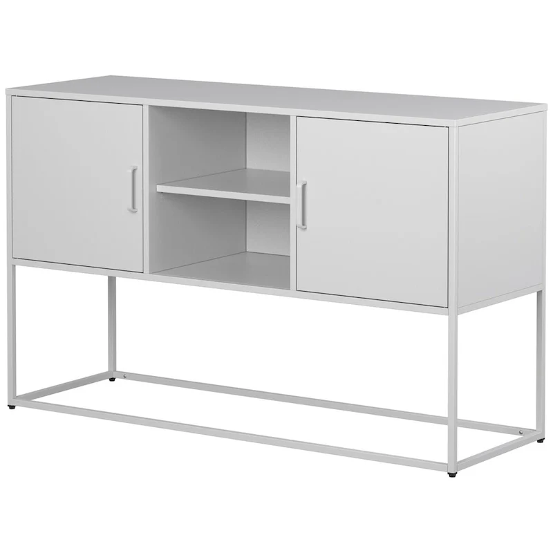 Sideboard Buffet Cabinet - Adjustable Feet, Anti-Tilt, Elegant Handle & Silent Magnetic Closure