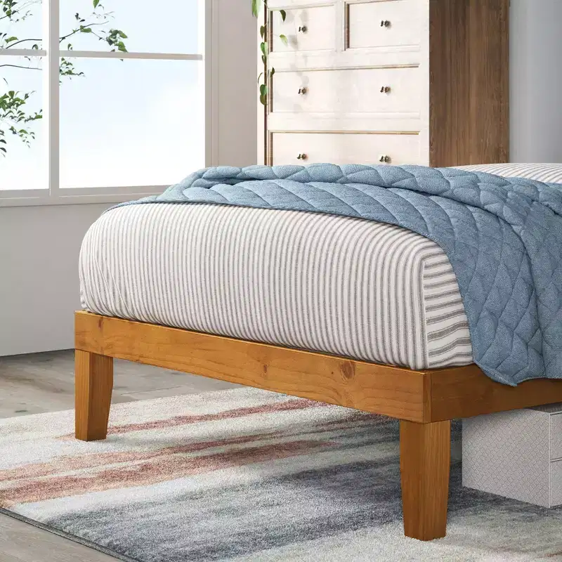 Alexia Standard Wood Platform Bed Frame Natural - Zinus