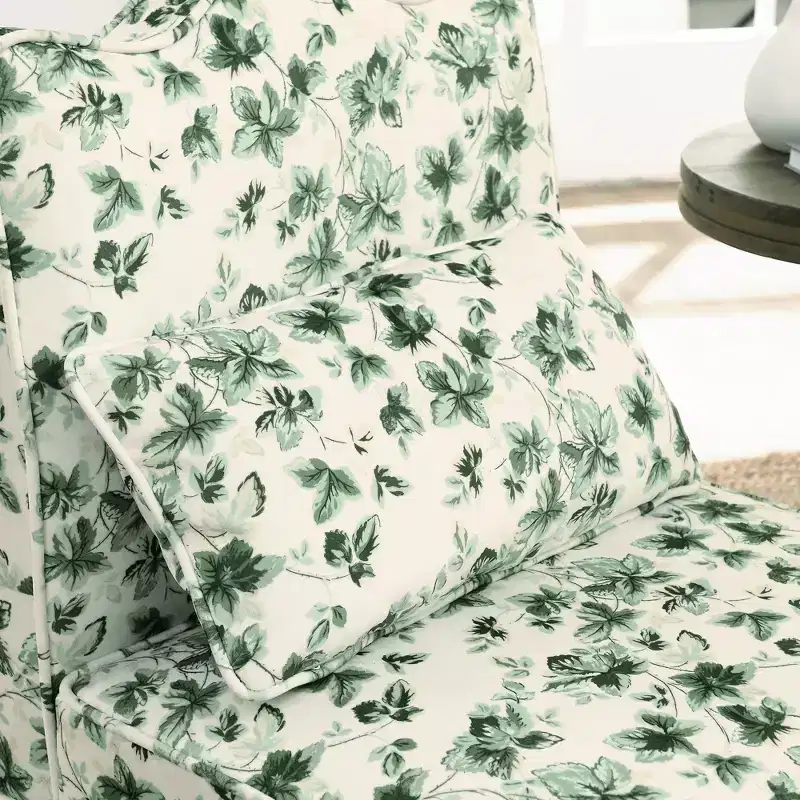 Flannel Single Dining Chair with Soft Cushion, Backrest & Matching Waist Pillow – No Armrests
