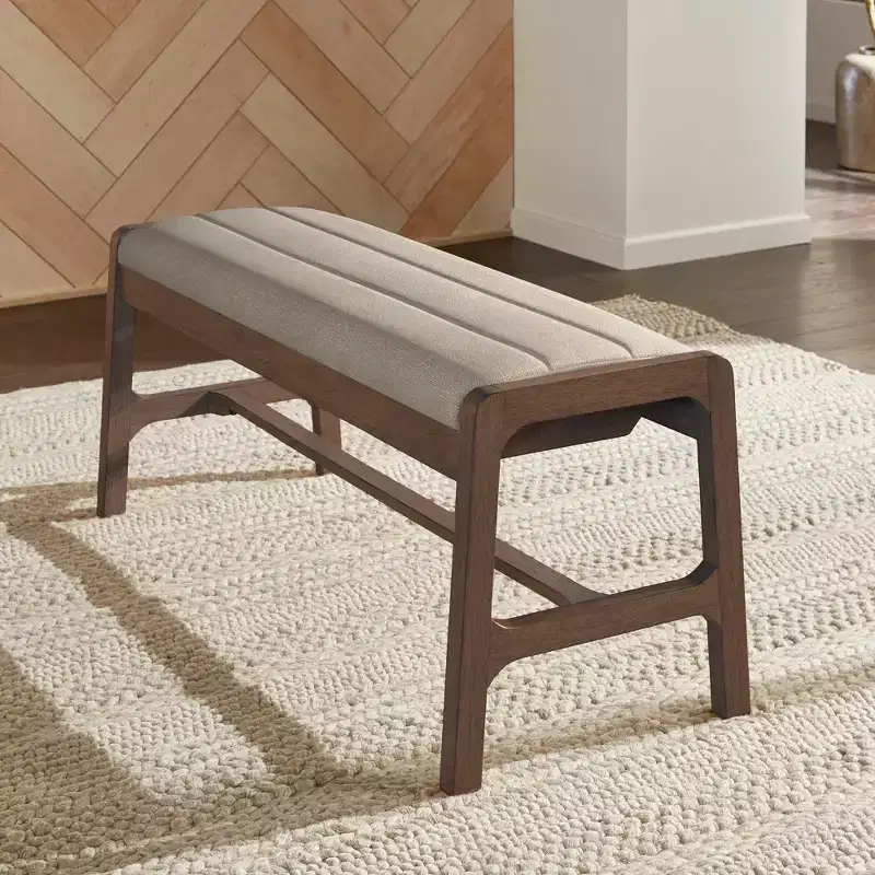 Modern Scandinavian Wood Finish Bench