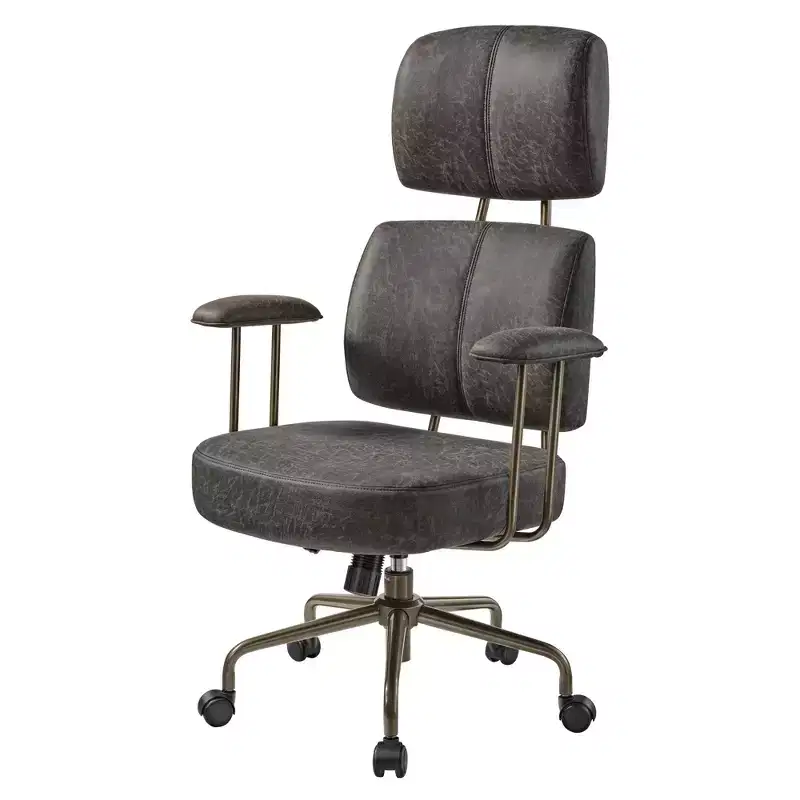 Faux Suede Fabric High Back Office Chair