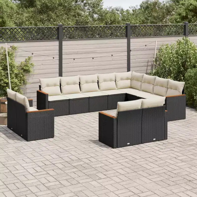 vidaXL Garden Sofa Set PE rattan UV-resistant materials