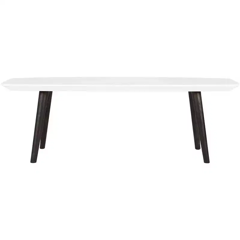 Josiah Coffee Table - White/Dark Brown - Safavieh