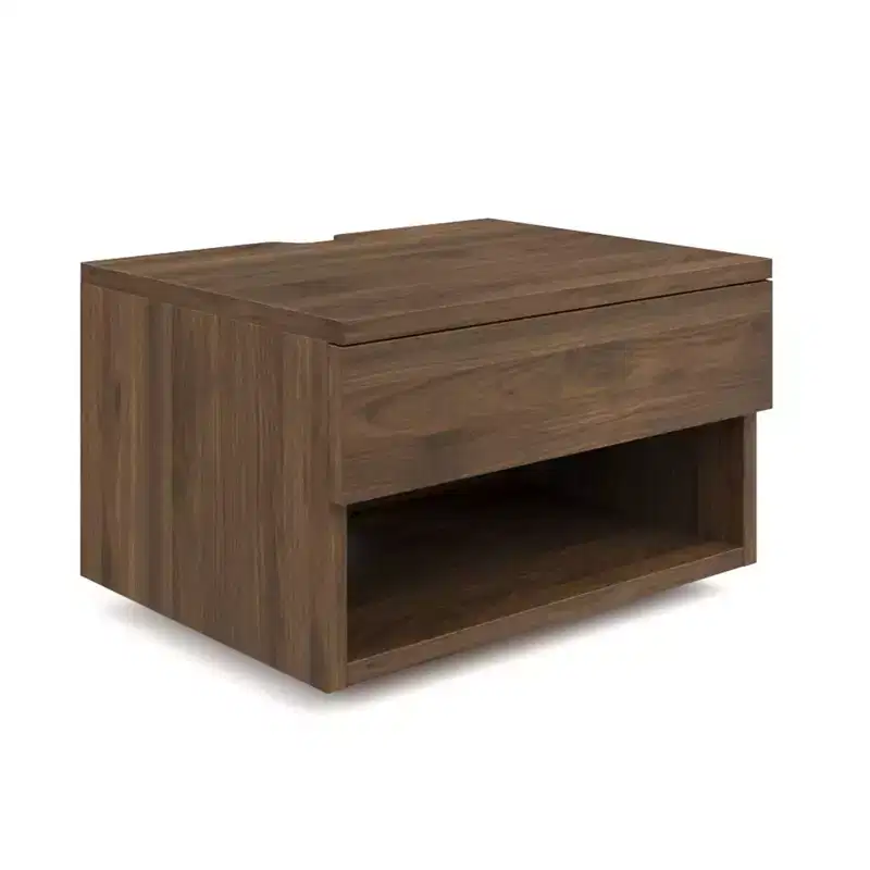 Nathan James Set of 2 Jackson Floating Nightstands Walnut