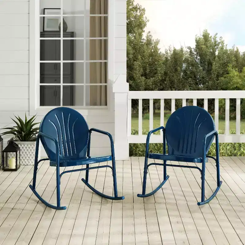 Griffith Set of 2 Metal Rocking Chairs - Crosley