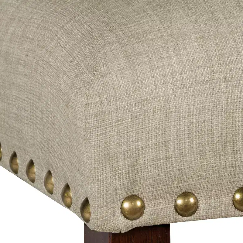 Set of 2 Michele Dining Chair with Nailhead Trim Linen - HomePop