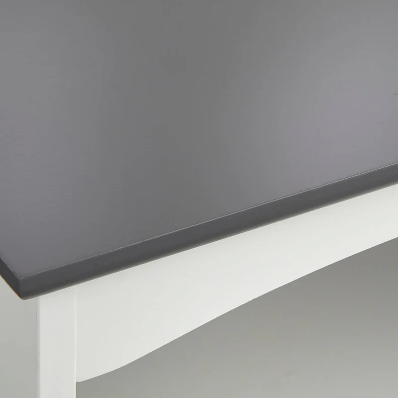 Dalton 3-Drawer Bathroom Cabinet with Open Shelf, White/Charcoal Grey
