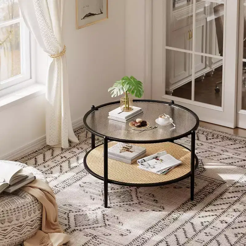 Boho Round Coffee Table, 30
