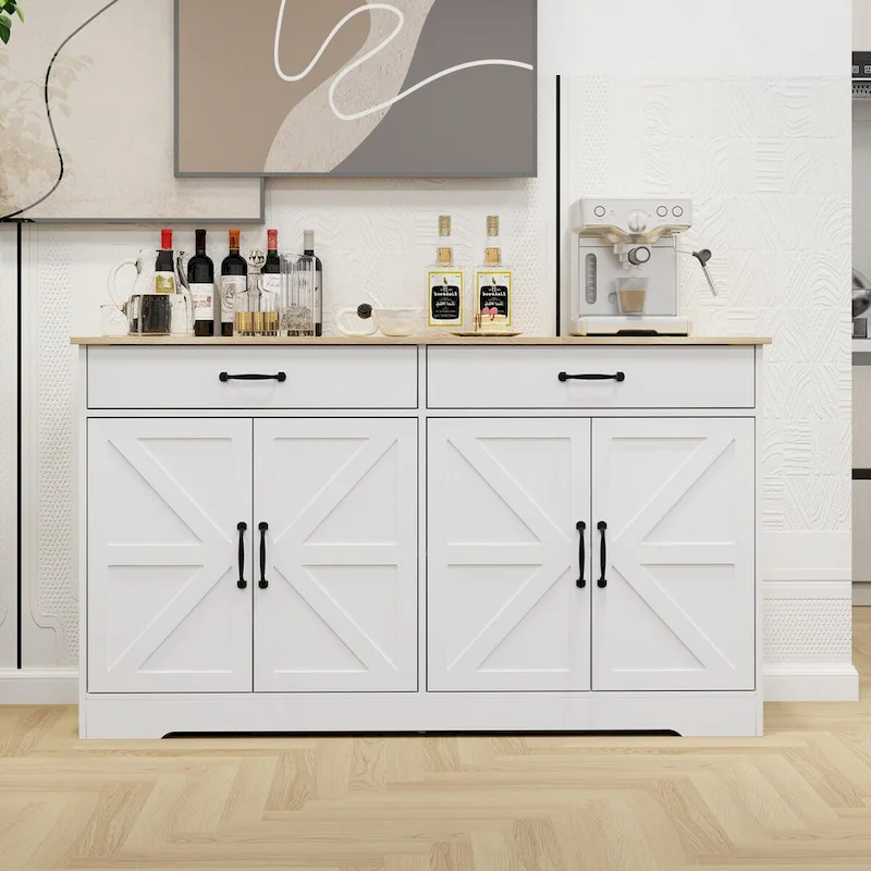 55.91 Large Farmhouse Buffet Cabinet