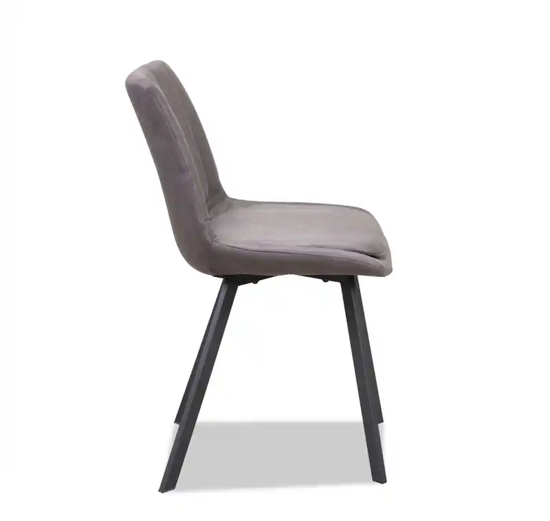 Dining Chair, Charcoal Faux Leather