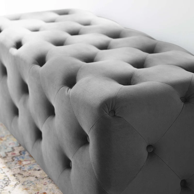Carson Carrington Ullervad 48-inch Button Tufted Entryway Velvet Bench