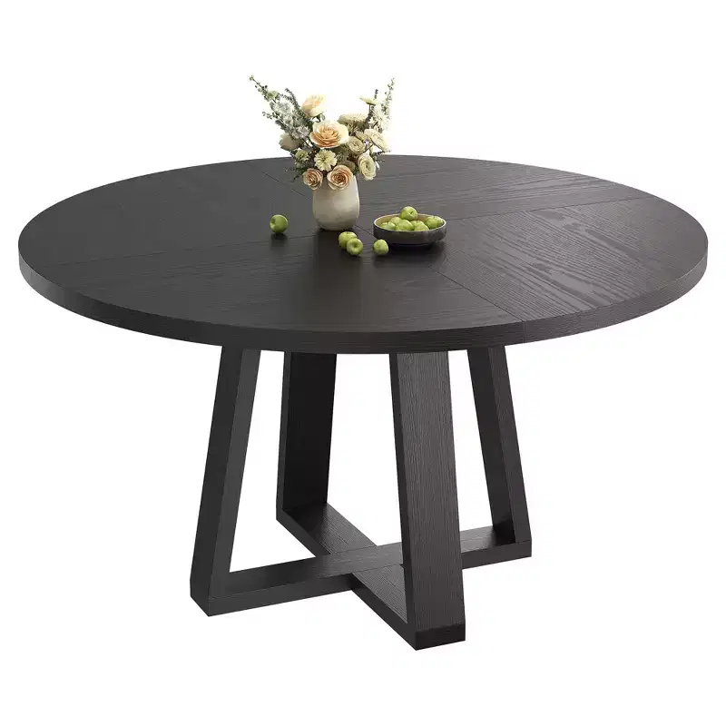 Round Dining Table for 4, 47 Inches Dining Room Table, Circle Kitchen Tables for Dining Room, Kitchen, Living Room(Table Only)