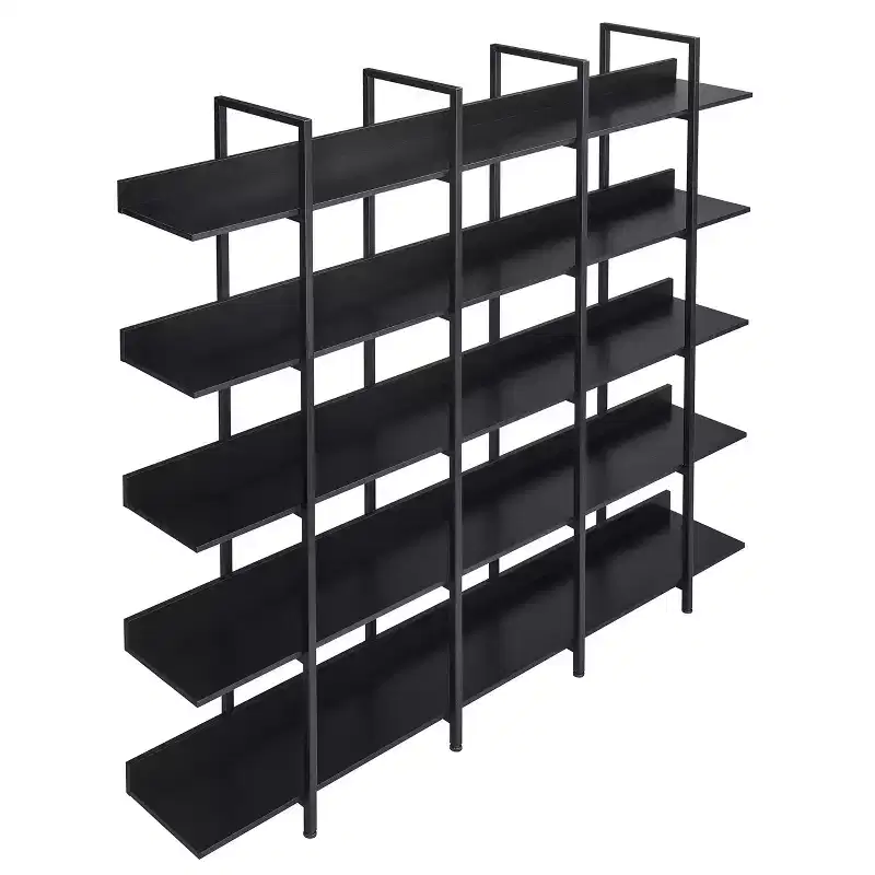 5-Tier Bookcase with Metal Frame Open Bookshelf, 70.87