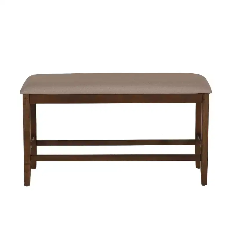 Powell Barnes Counter Stool Backless Bench Brown