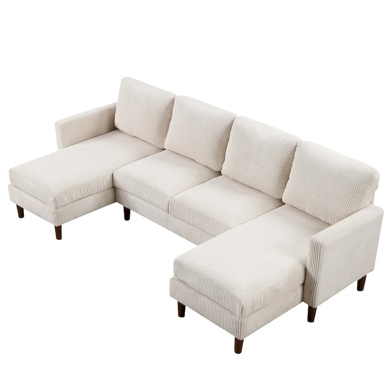 U-shaped Sponge-filled Cushion Combination Sofa