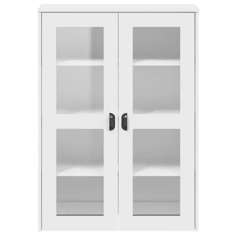 Industrial Highboard Top with 3 Shelves & Frosted Glass Doors – Anthracite